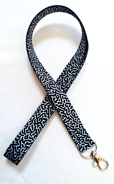 Keith Haring style printed neck strap lanyard 20mm for ID & keys