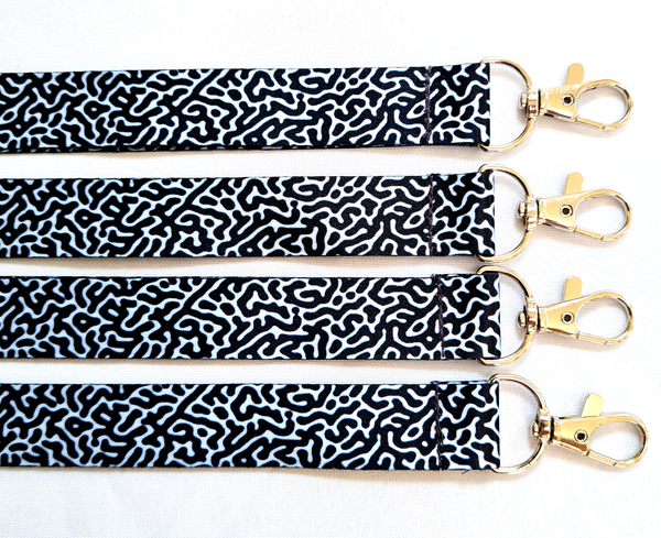 Keith Haring style printed neck strap lanyard 20mm for ID & keys