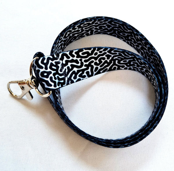 Keith Haring style printed neck strap lanyard 20mm for ID & keys