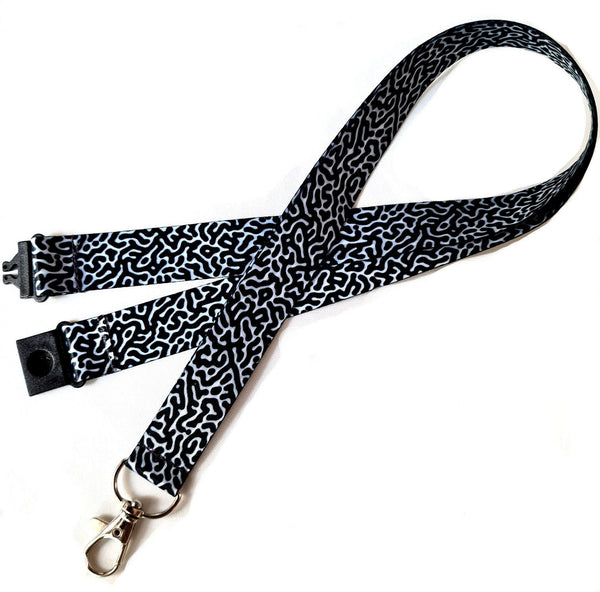 Keith Haring style printed neck strap lanyard 20mm for ID & keys