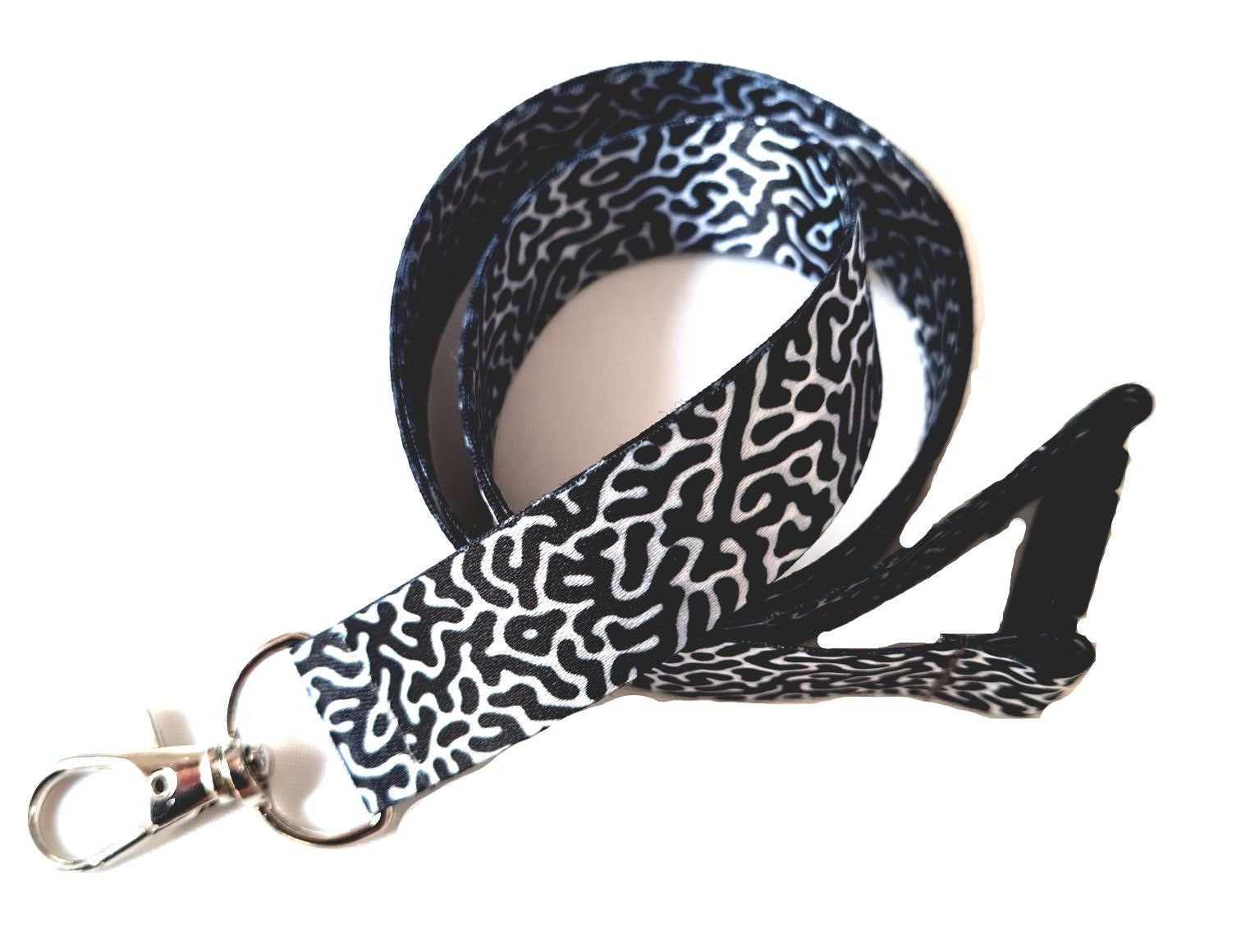 Keith Haring style printed neck strap lanyard 20mm for ID & keys