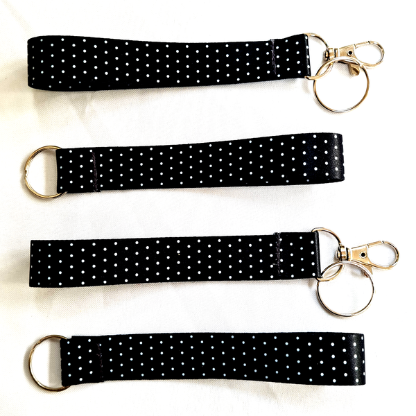 POLKA DOT keychain keyholder wristlet 20mm