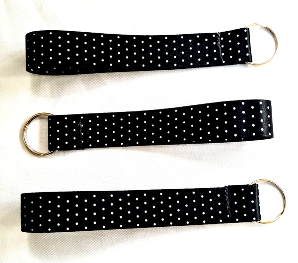POLKA DOT keychain keyholder wristlet 20mm