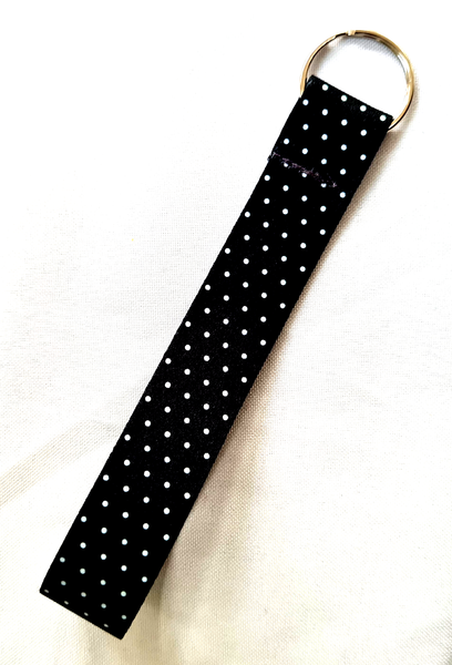 POLKA DOT keychain keyholder wristlet 20mm