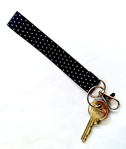 POLKA DOT keychain keyholder wristlet 20mm
