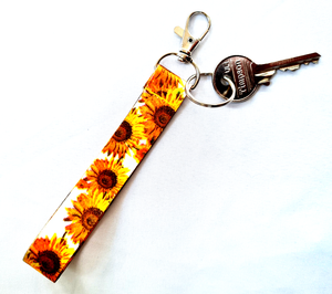 SUNFLOWER keychain keyholder wristlet 20mm
