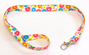 60s Flowers neck strap lanyard 15mm