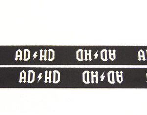 AD/HD black/white neck strap lanyard 20mm