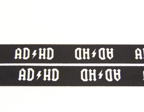 AD/HD black/white neck strap lanyard 20mm