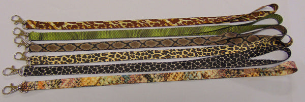 Snow Leopard skin printed lanyard 15mm