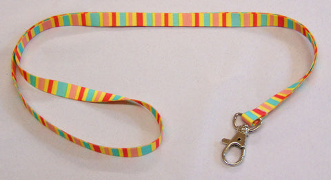 Candy Stripe thin 10mm lanyard