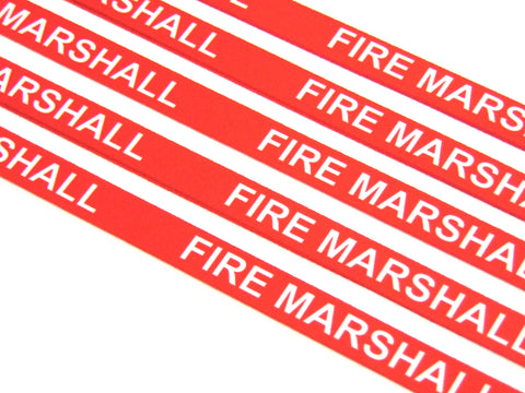FIRE MARSHAL (red) with safety breakaway printed lanyard 15mm