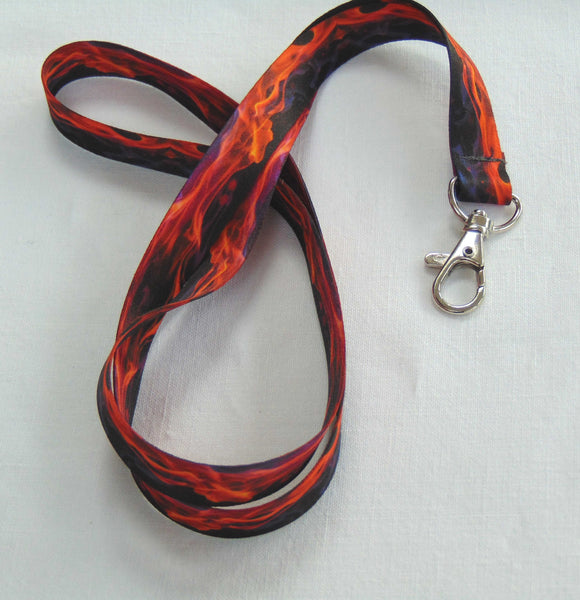 Flames printed lanyard 15mm