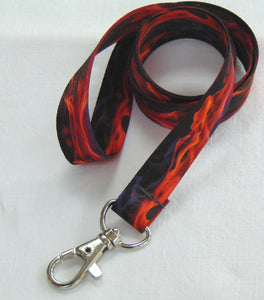 Flames printed lanyard 15mm