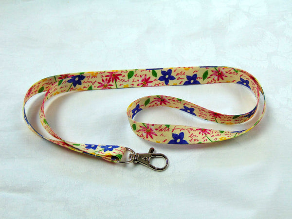 Flowers & Writing lanyard 15mm