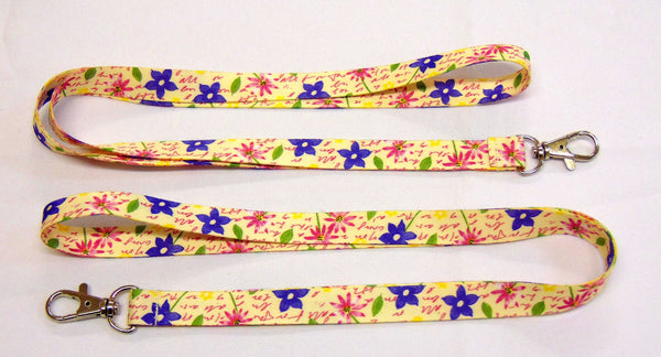 Flowers & Writing lanyard 15mm