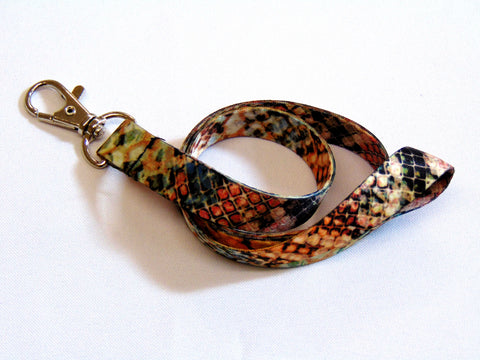 Funky Snakeskin neck strap lanyard 15mm