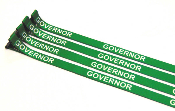 GOVERNOR (green) 15mm lanyard with safety breakaway printed