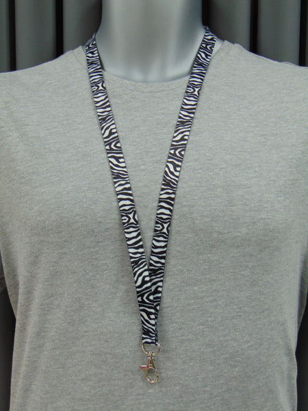 Zebra skin printed lanyard 15mm