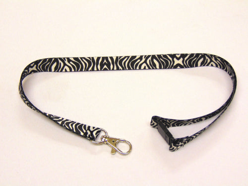 Zebra skin printed lanyard 15mm