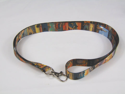 Vintage Travel printed lanyard 20mm