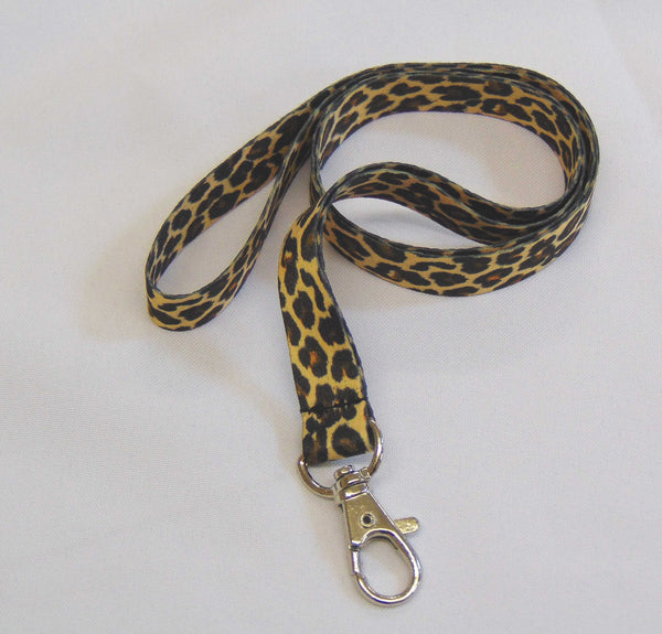 Leopard skin printed lanyard 15mm