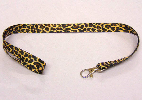 Leopard skin printed lanyard 15mm