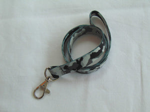 Small arctic camouflage printed lanyard 15mm