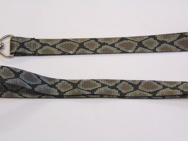 Monochrome snakeskin printed lanyard 15mm