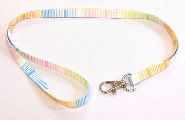 Multi Stripe printed lanyard narrow 10mm