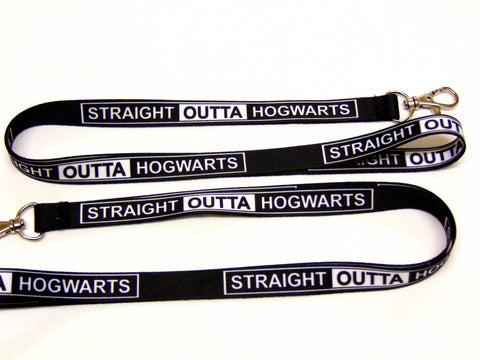 STRAIGHT OUTTA HOGWARTS printed lanyard 15mm