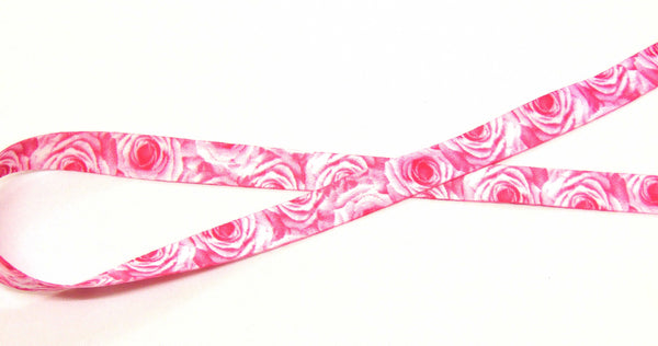 Pink Roses printed lanyard 15mm