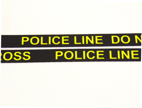 Police Line (black) printed lanyard 15mm