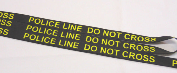 Police Line (black) printed lanyard 15mm