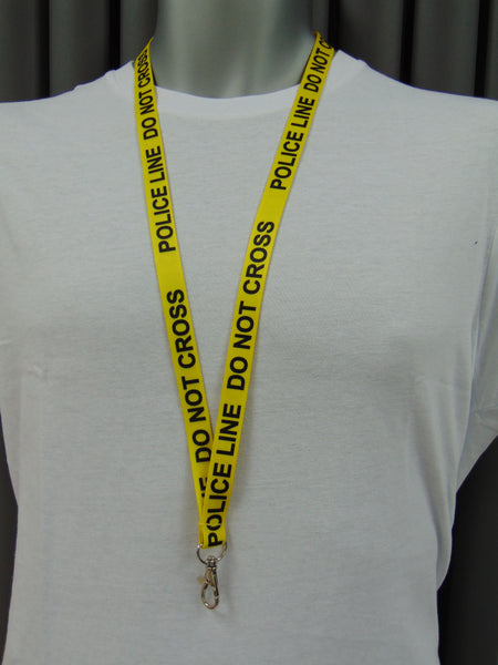 Police Line (yellow) printed lanyard 15mm
