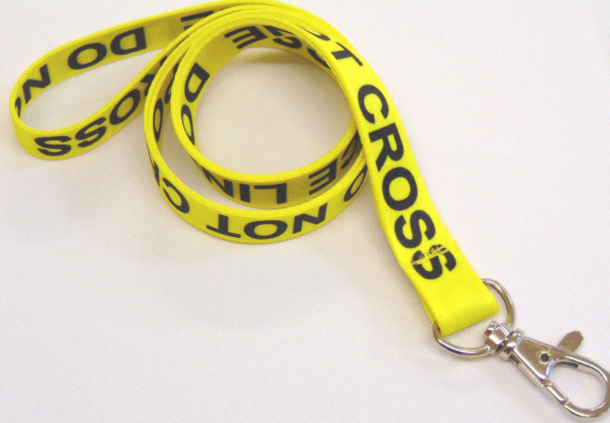 Police Line (yellow) printed lanyard 15mm