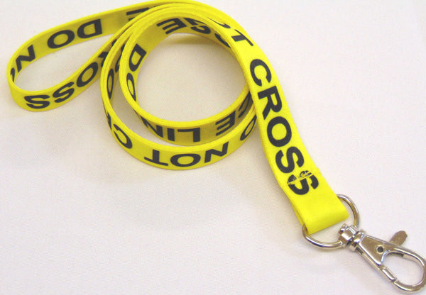 Police Line (yellow) printed lanyard 15mm