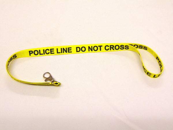 Police Line (yellow) printed lanyard 15mm
