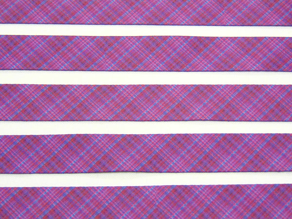 Purple tartan printed lanyard 20mm