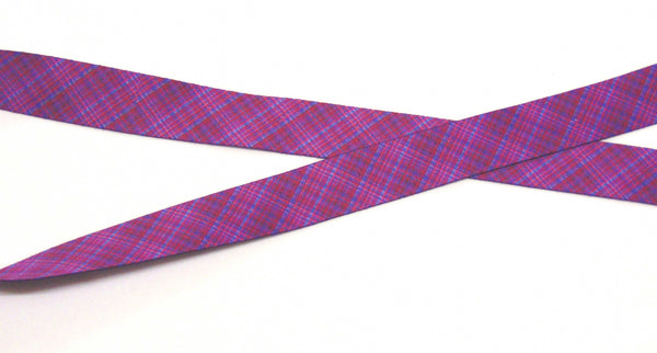 Purple tartan printed lanyard 20mm