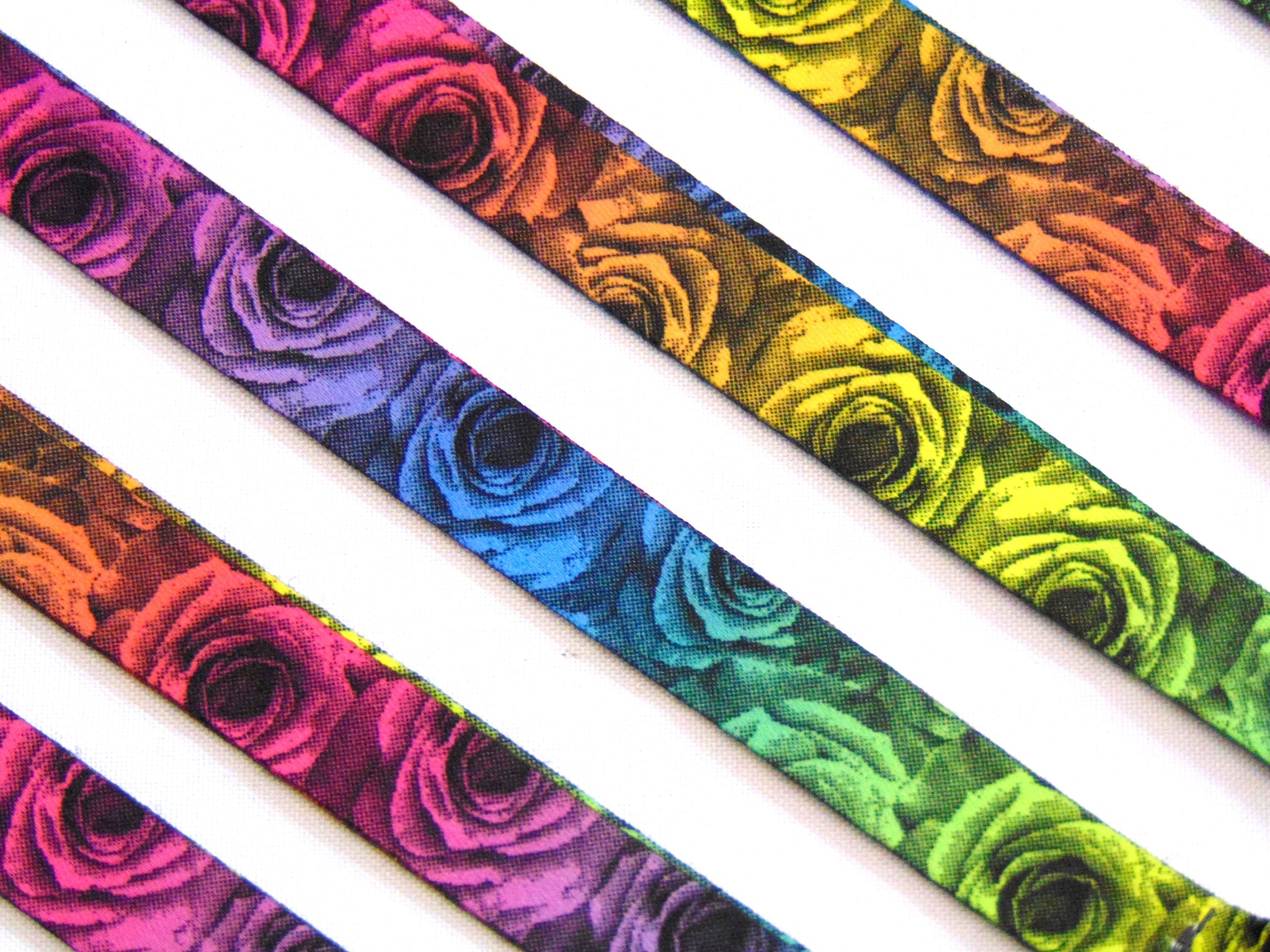 Rainbow Roses printed lanyard 15mm