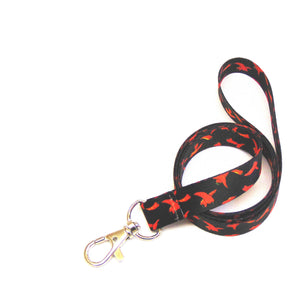 Red Hot (mini) Chilli Pepper printed lanyard 15mm