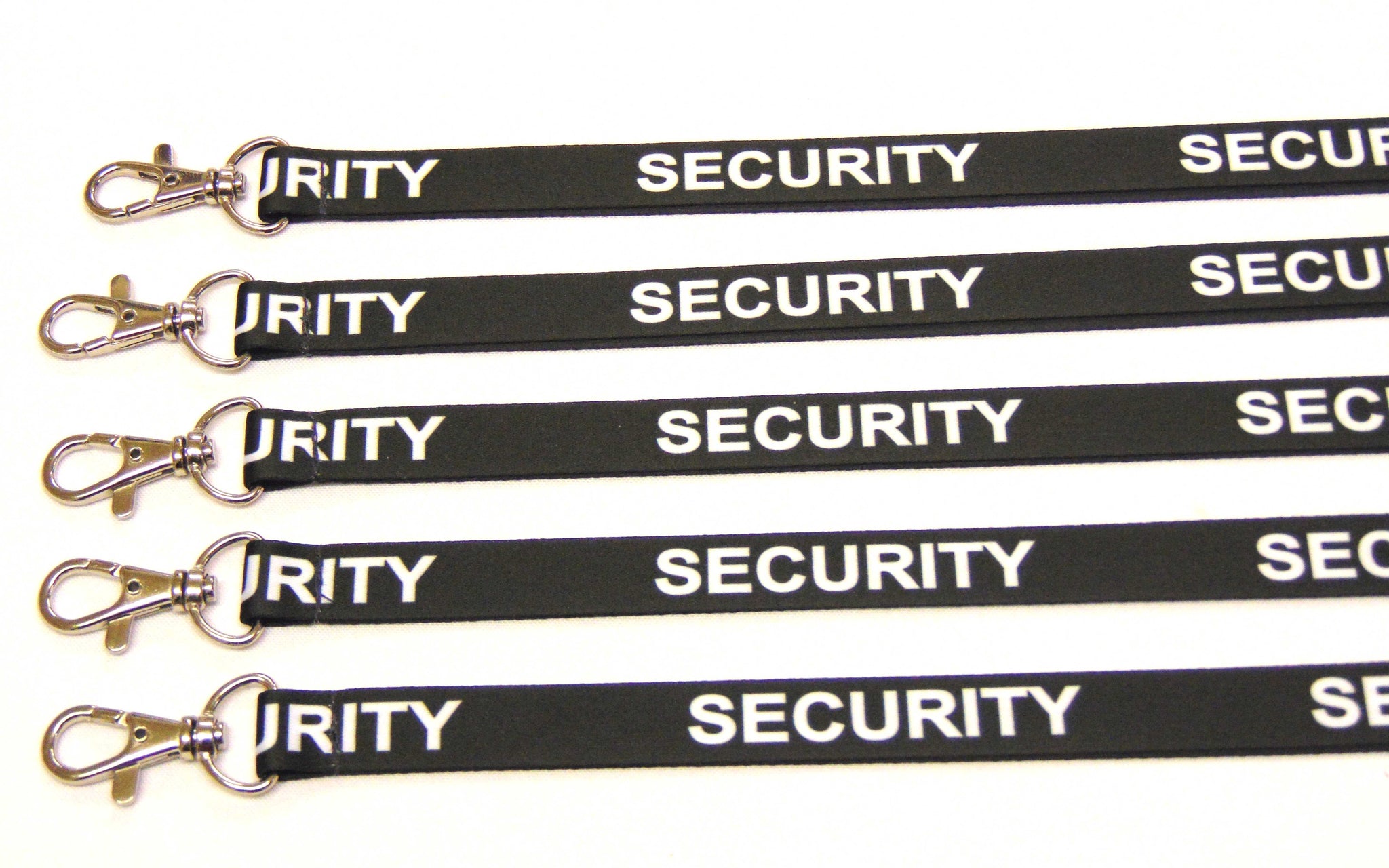 SECURITY (black) with safety breakaway printed lanyard 15mm