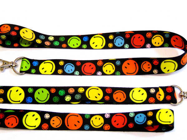 Smiley printed lanyard 20mm