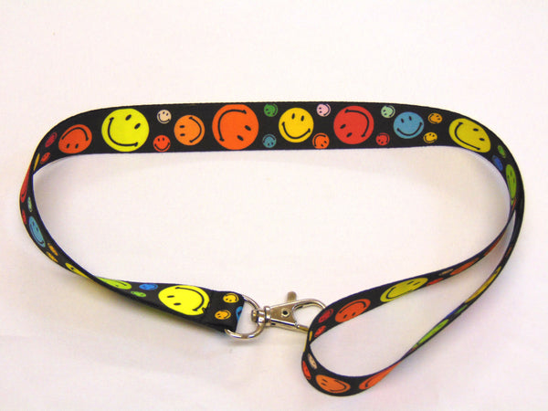 Smiley printed lanyard 20mm