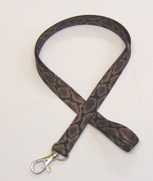 Snakeskin printed lanyard 15mm