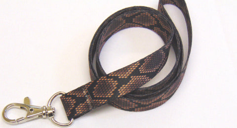 Snakeskin printed lanyard 15mm