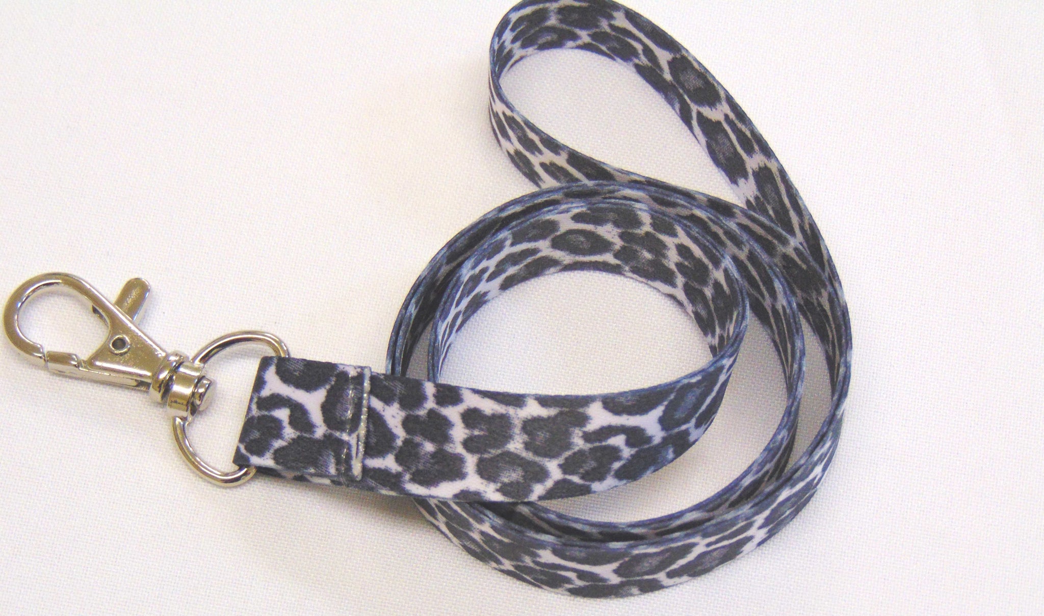 Snow Leopard skin printed lanyard 15mm