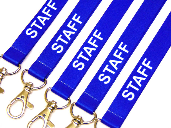 STAFF (blue) with safety breakaway printed lanyard 15mm