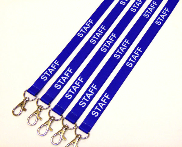 STAFF (blue) with safety breakaway printed lanyard 15mm